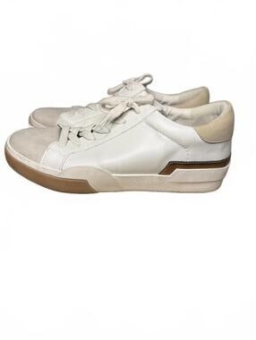 Dolce Vita Harryson Sneakers Womens Sz 9 White Tan Sporty Athletic Running Shoes